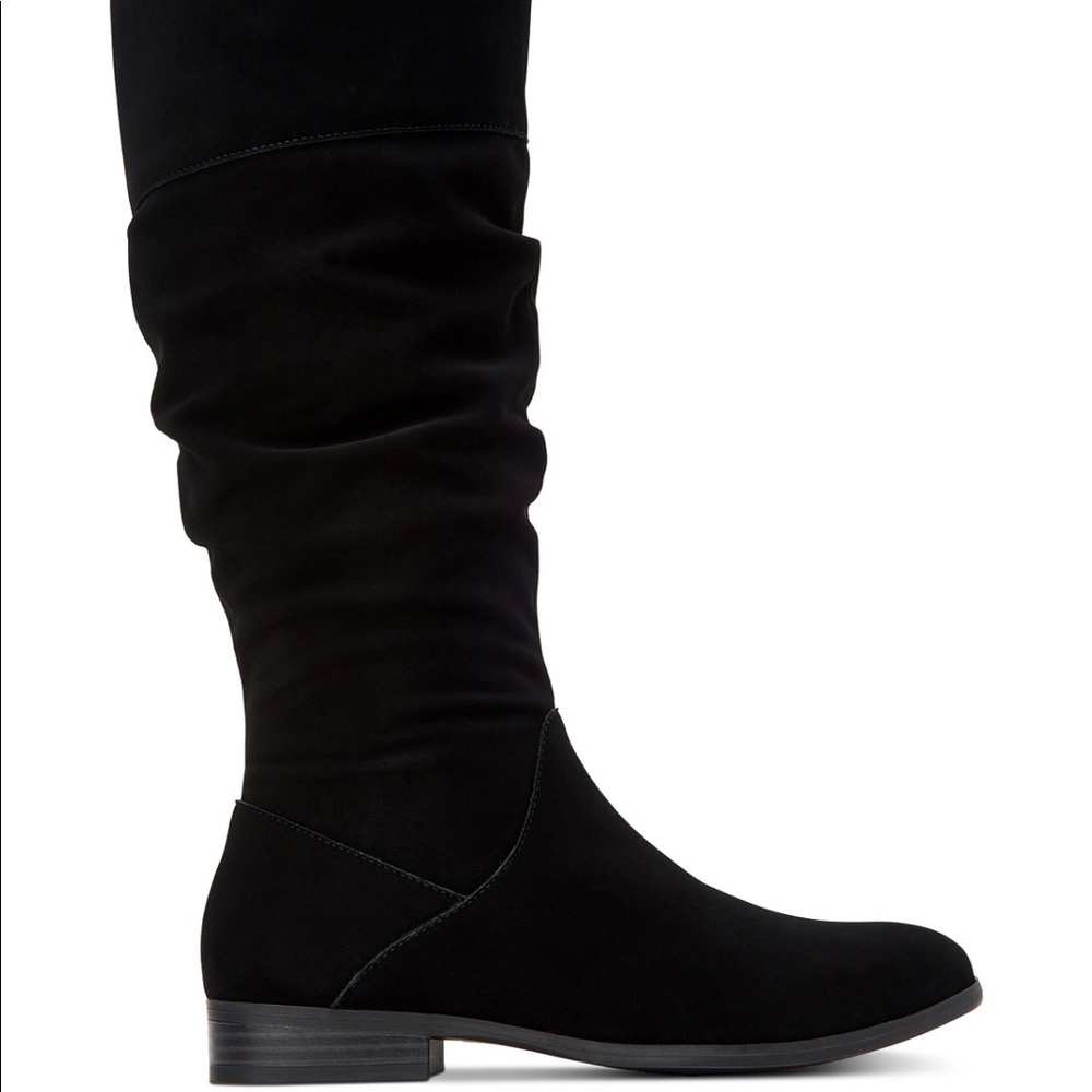 Style & Co Keli mar black microsuede boots